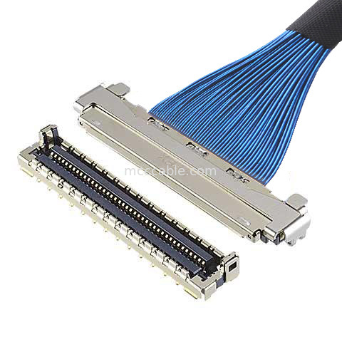 MICRO COAX CABLE 30P 20878-030T-01 Micro Coaxial LVDS Cable com blindagem EMC e bloqueio mecânico