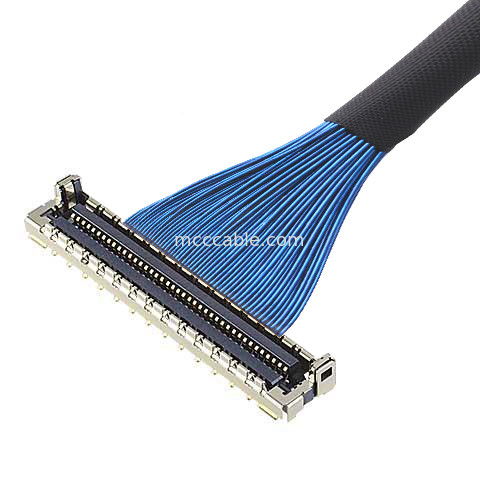 MICRO COAX CABLE 30P 20878-030T-01 Micro Coaxial LVDS Cable com blindagem EMC e bloqueio mecânico