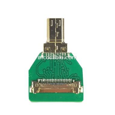 Adaptadores de conectores MIPI OEM ODM Adaptador de cabo HDMI Micro cabeça reta HDMI-D-180° Para 20454-220-02 20455 20453