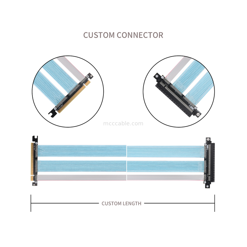 PCB Cable Coaxial Extremamente fino PCIE Gráficos Computador Cartão gráfico Adaptador de extensão Cable