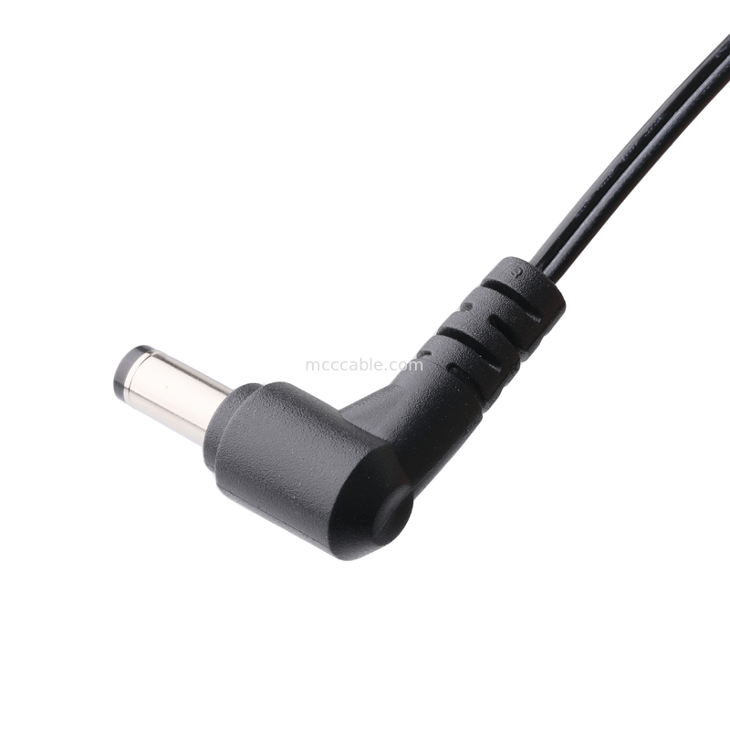 DC Plug 2.1*5.5mm Soldagem Tipo PVC Aparência moldagem 90 ângulo para White Housing 2P MOLEX F