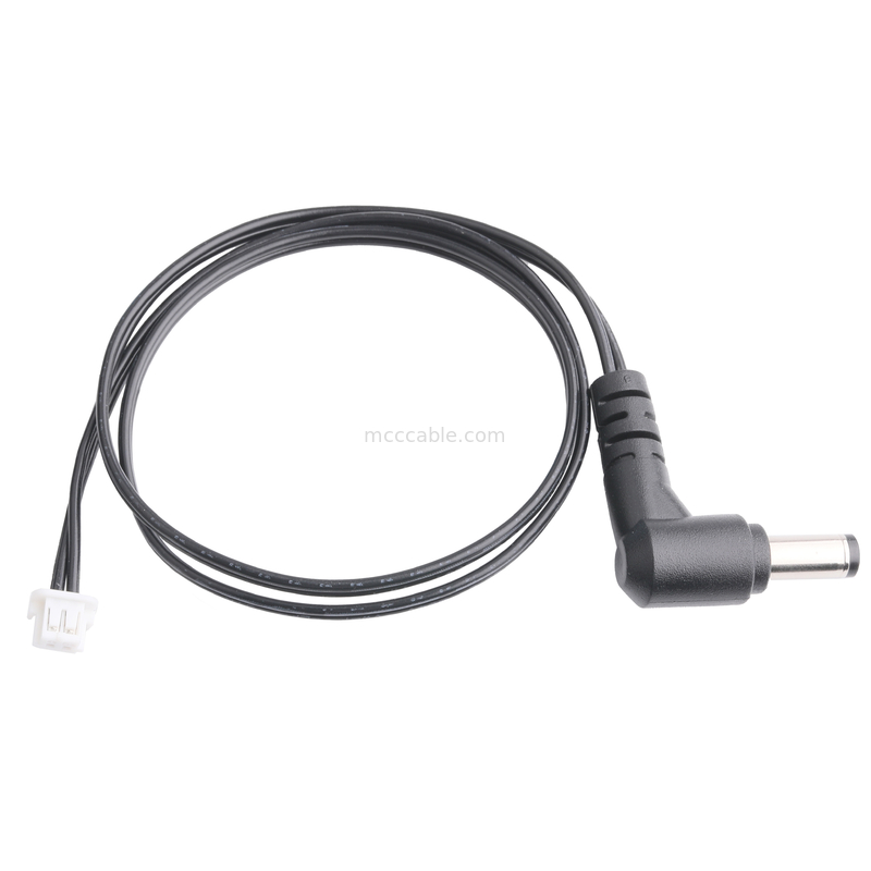 DC Plug 2.1*5.5mm Soldagem Tipo PVC Aparência moldagem 90 ângulo para White Housing 2P MOLEX F