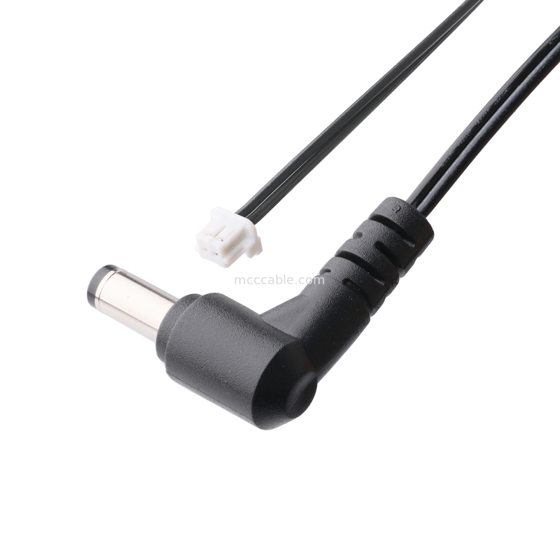 DC Plug 2.1*5.5mm Soldagem Tipo PVC Aparência moldagem 90 ângulo para White Housing 2P MOLEX F