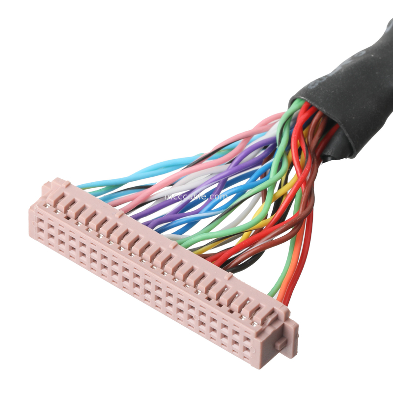 Montagem de cabos Lvds  DF13-40Pin Pitch 1.25mm para HD-SUB 26P FEMENAL SLODER UL 1007 20AWG CABLE OEM/ODM