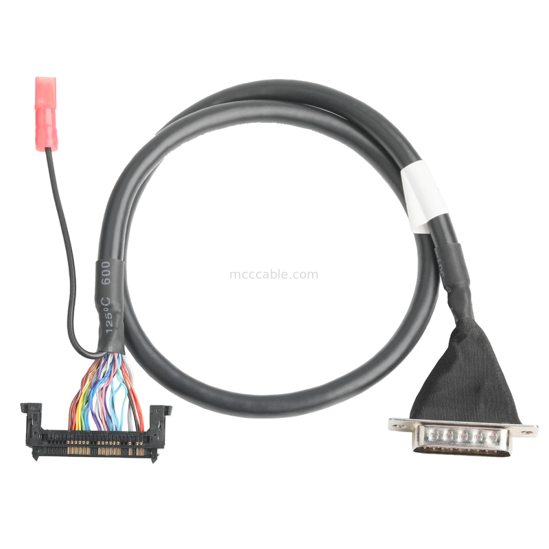 Lvds Cable Assembly JAE FI-RE51HL 51Pin para HD-SUB 26P MALE SLODER UL 1007 20AWG