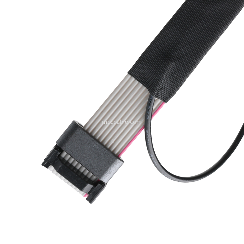 IDC FC-10P e TER M4 passo 1,27 mm Conector de cabo de solo com fio de anel UL2651 28AWG OEM / ODM