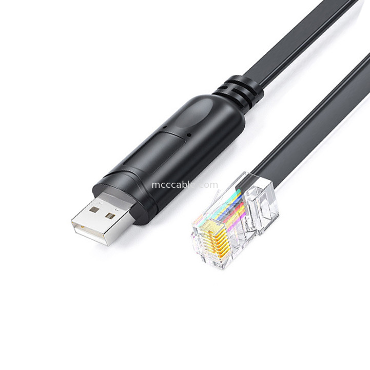 USB-A para RS485 RJ45 cabo de série 8P8C Compatível com RS485 Linha de depuração de configuração de comunicação