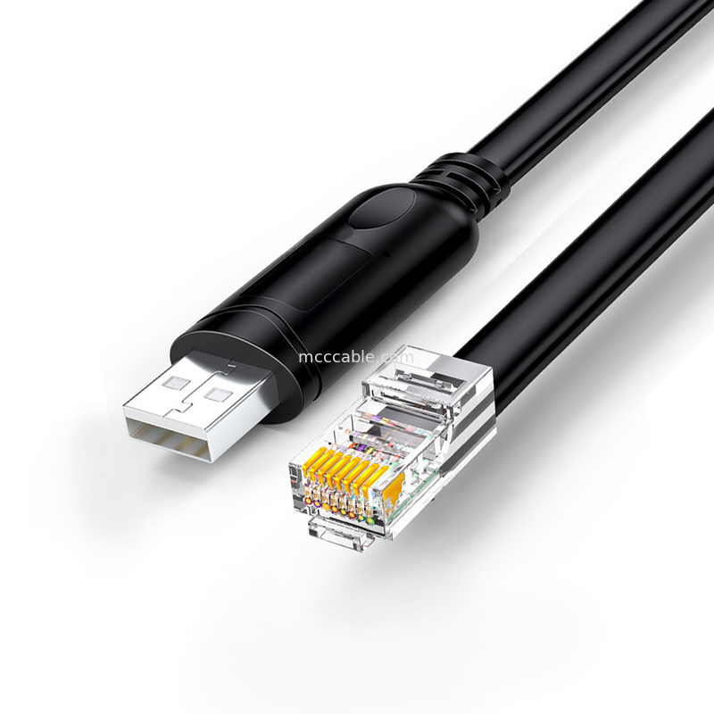 USB-A para RS485 RJ45 cabo de série 8P8C Compatível com RS485 Linha de depuração de configuração de comunicação