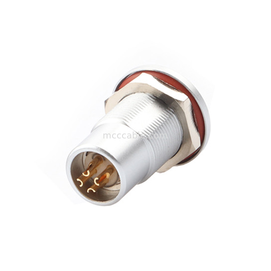 Conector circular à prova d'água série B Z7 4P Fêmea Soquete à vácuo selado à prova d'água, porca fixa fixada IP68