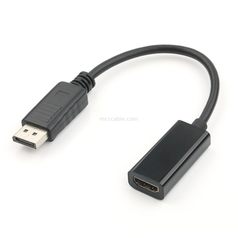 DP macho para adaptador HDMI feminino HD transmissão de sinal industrial, suporte 4K 8K