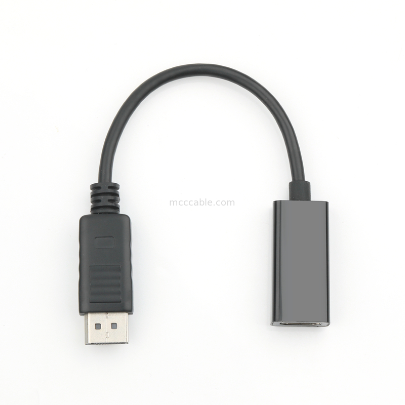 DP macho para adaptador HDMI feminino HD transmissão de sinal industrial, suporte 4K 8K