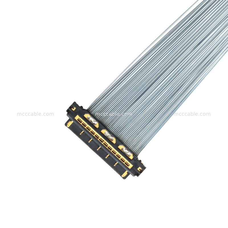 KEL XSL20-48S 0,25mm Pitch Micro-Coax Cable, 44AWG PFA Shielded, Dual-Ended