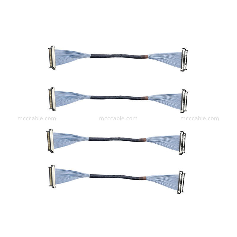 Cabo Micro Coaxial 0,4mm USL20-30SS-050C Militar, Resistente a Choque e Vibração para Câmeras Táticas