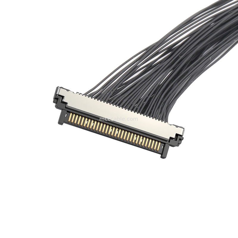 0.4mm Ultra-Rugged USL20-30SS-055B Micro Coaxial Cable EMI Shielding para sistemas de visão de automação de fábrica