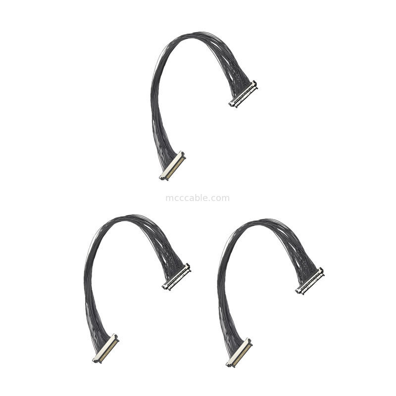 0.4mm Ultra-Rugged USL20-30SS-055B Micro Coaxial Cable EMI Shielding para sistemas de visão de automação de fábrica