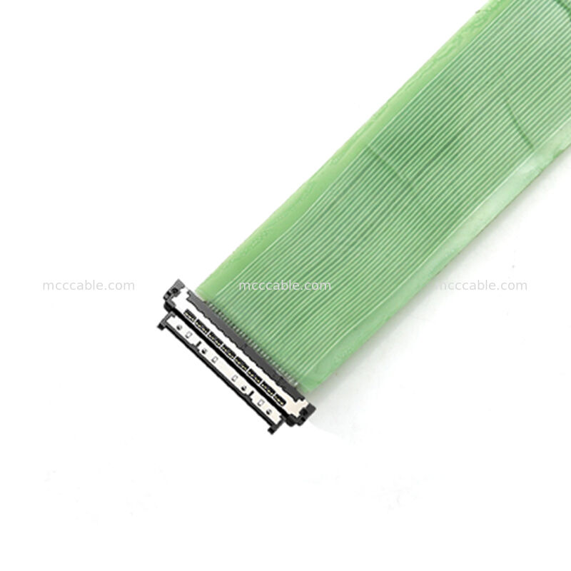 0.4mm USL20-30SS-020BH Micro Coax Ribbon Cable AEC-Q200 Certificado para Sistemas de Monitorização de Cabine Automóvel
