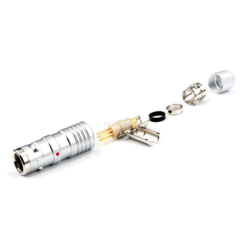 1K-T1-8P Military-Grade Aviation Plug -40°C to 85°C, Gold Contacts, IP67