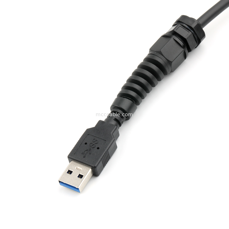 USB 3.0 to Type-C Cable, 30/24 AWG Shielded High-Flex TPE, 5Gbps Data