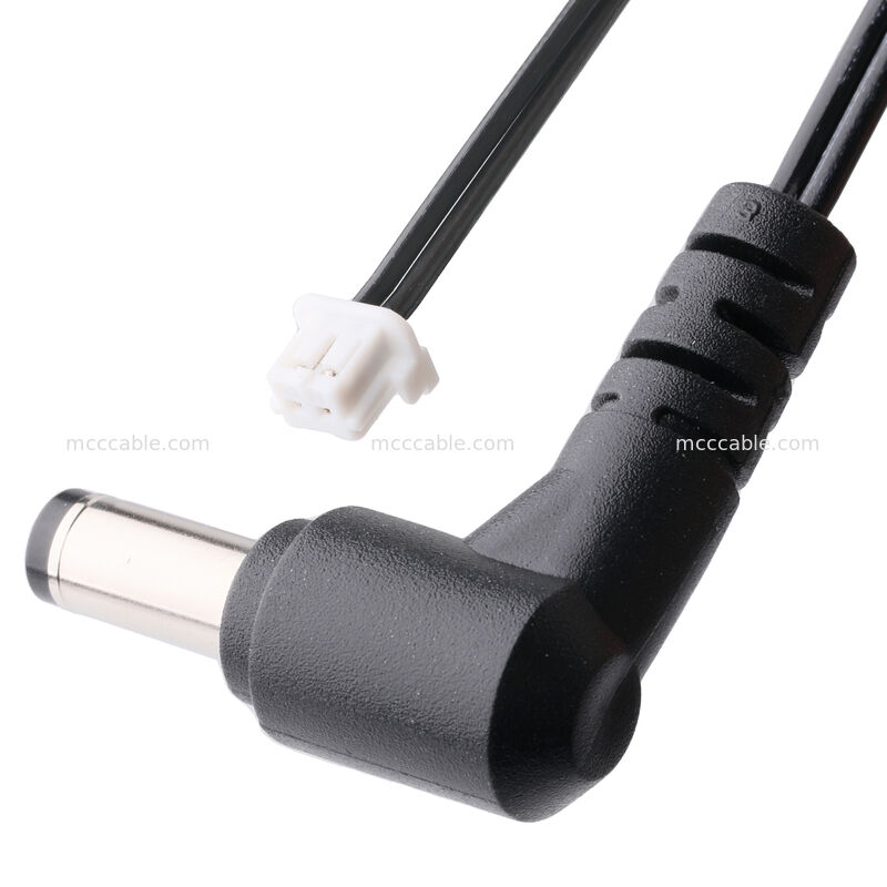 90 graus DC Plug 2.1x5.5mm para 2-Pin Cable Assembly - UL2648 24AWG