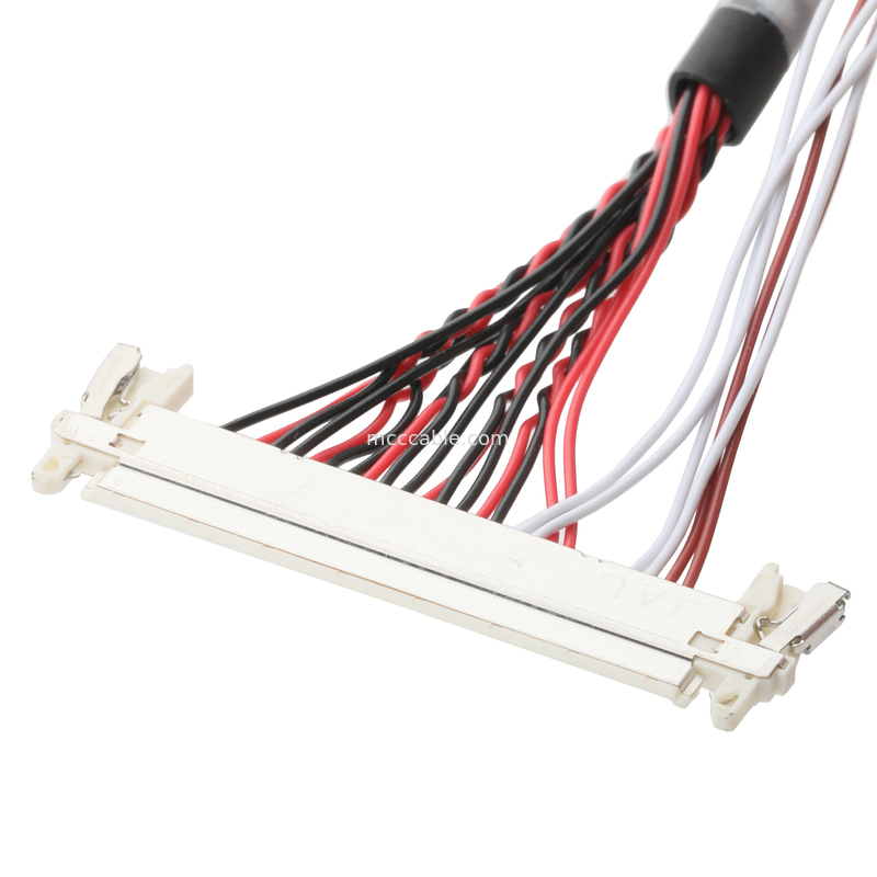 Conjunto de cabos LVDS de passo de 1,0 mm a 1,25 mm - Conexão de tela LCD UL1571 28AWG