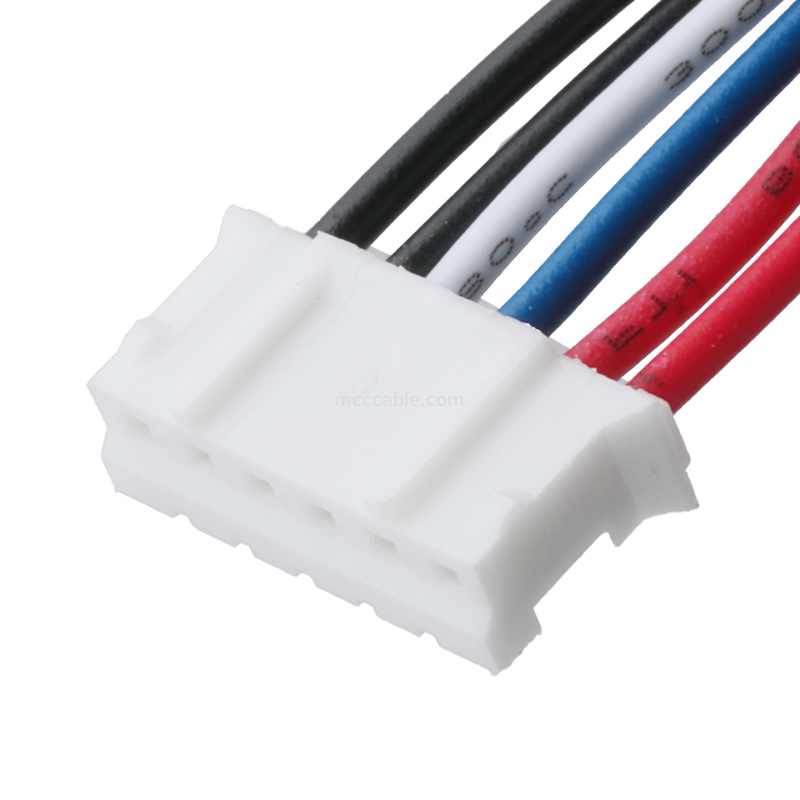 Chicote de fios de 6 pinos para 6 pinos - Passo de 2,0 mm UL1007 26AWG - Pinagem Personalizada