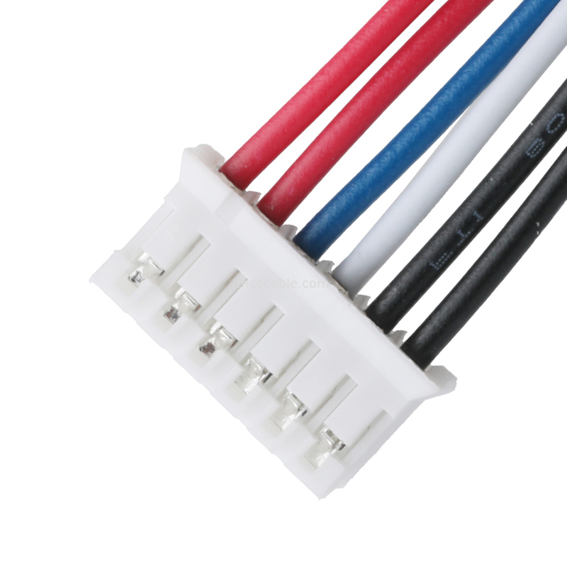 Chicote de fios de 6 pinos para 6 pinos - Passo de 2,0 mm UL1007 26AWG - Pinagem Personalizada