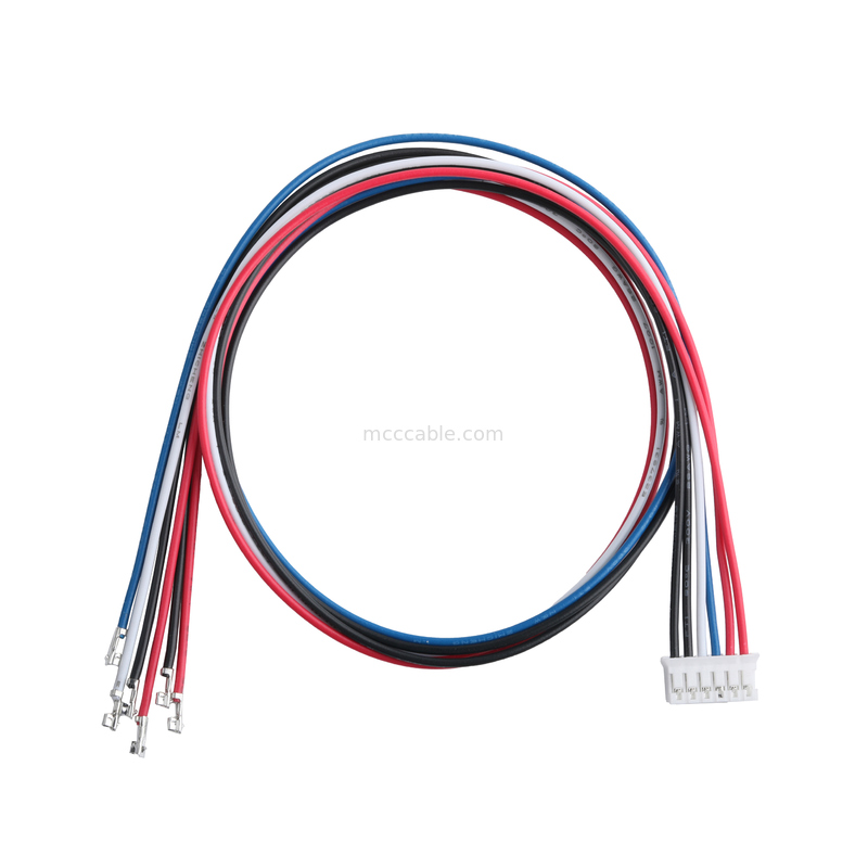 Chicote de fios de 6 pinos para 6 pinos - Passo de 2,0 mm UL1007 26AWG - Pinagem Personalizada