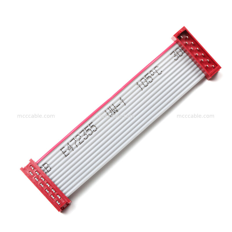 IDC Flat Ribbon Cable Assembly ¥ 2.54 mm Conector de dupla linha, OEM personalizado