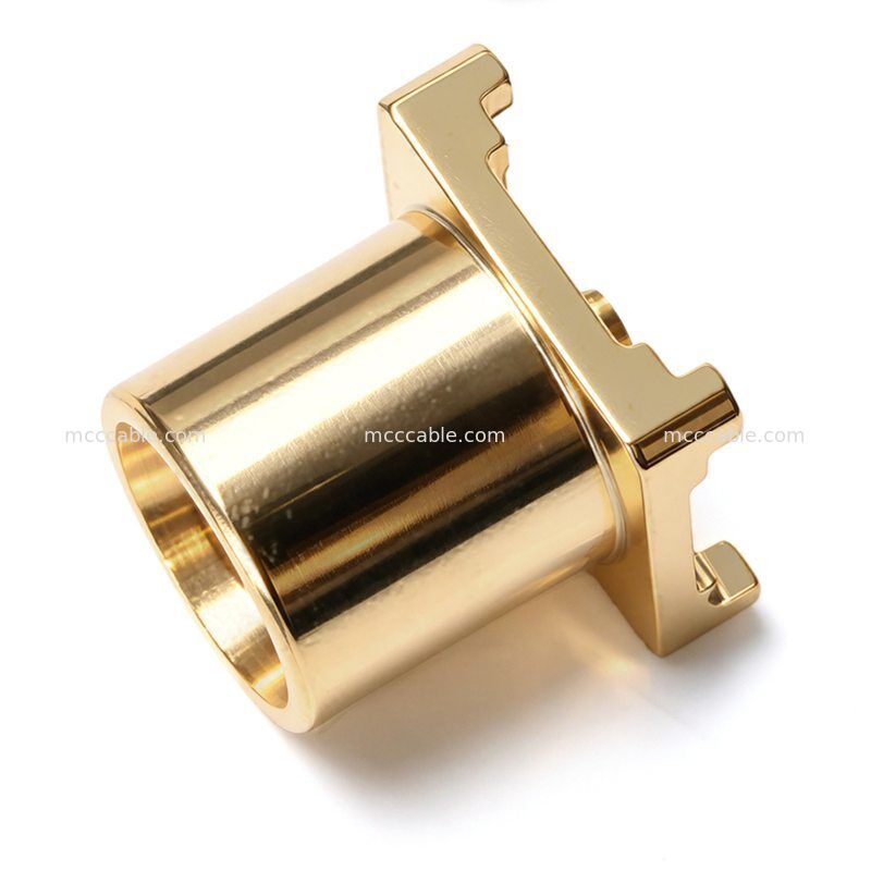 Conector de teste RF de montagem PCB banhado a ouro personalizado para sistemas de comunicação sem fio