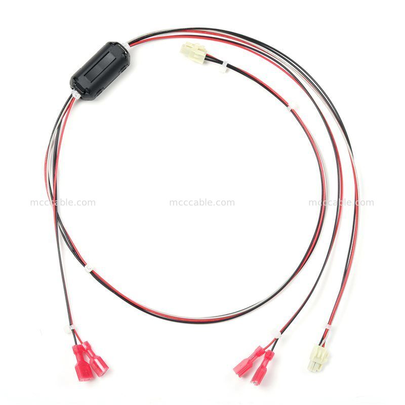 Molex Nano-Fit 4 Pin Power Harness with Ferrite Core and Fully Insulated Quick Disconnect Terminals
