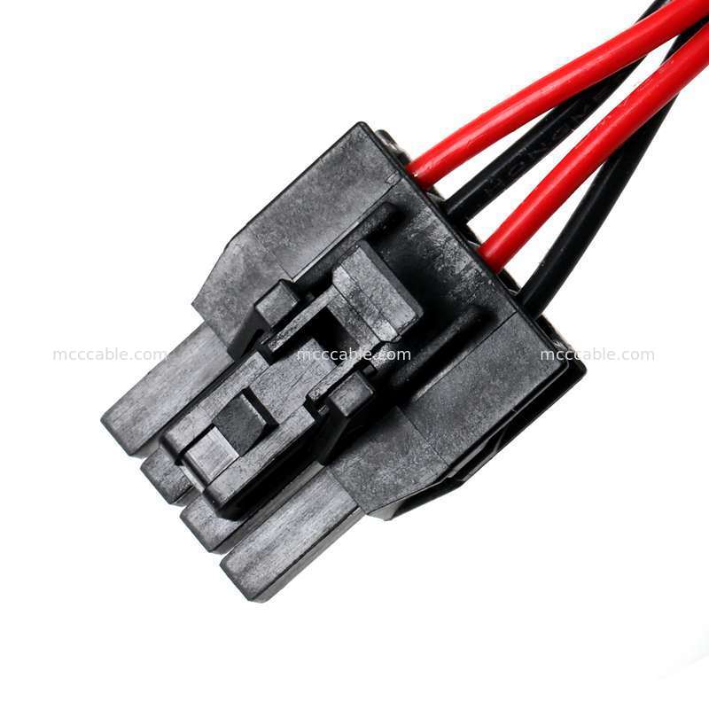 4 pin Nano-Fit para MTA156 Power Supply Cable Assembly 15V AWG22 Custom Wire Harness
