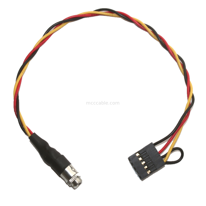 Molex 22 55 2101 montagem feita sob encomenda Jack audio do painel do passo 3.5mm do chicote de fios de cabo 2.54mm