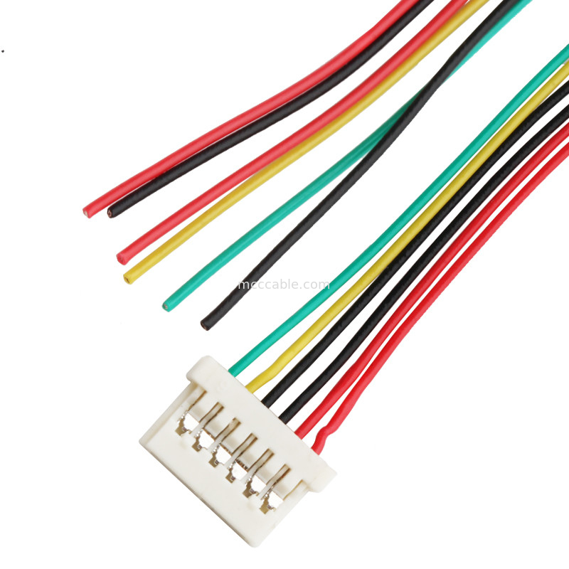 Conjunto de cabo das HORAS DF14 Lvds do passo de 6DS 1.25mm que frisa o conector da exposição de 6 lvds do Pin