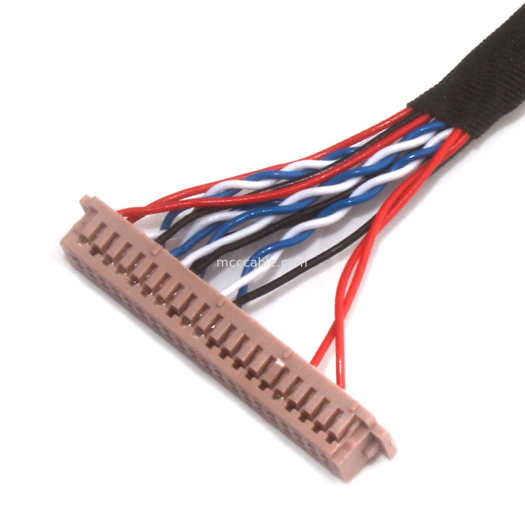 Conjunto de cabo  do passo 1.25mm Lvds DF13-40DS-1.25C a Df 19g-20s