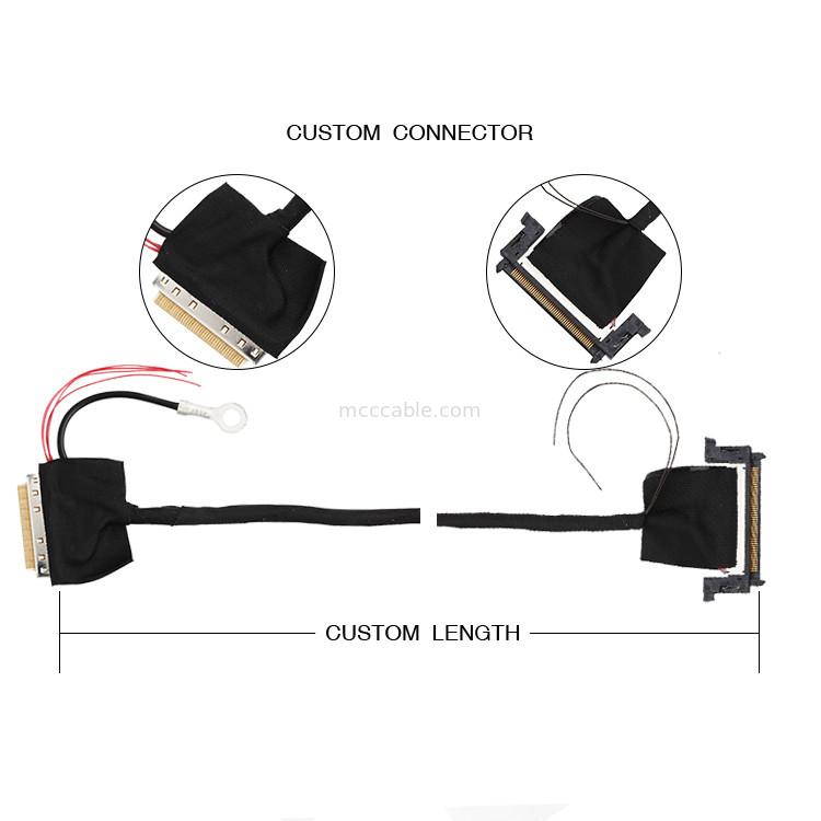 32AWG LVDS Cable Assembly 40 Pin 88441-40 para 50 Pin JAE F1-RE51HL