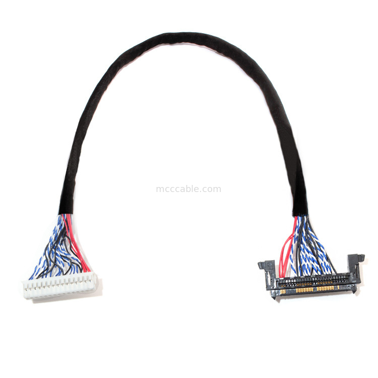 Passo JAE Fix-30ssl-Hf do conjunto de cabo 1.0mm de 26AWG Lcd LVDS ao EDP das HORAS Df13